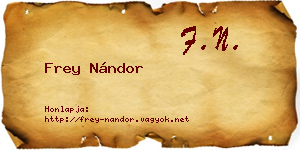 Frey Nándor névjegykártya