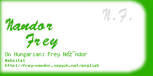 nandor frey business card